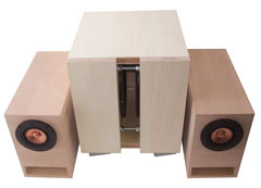 サブウーファーを間に置いた場合